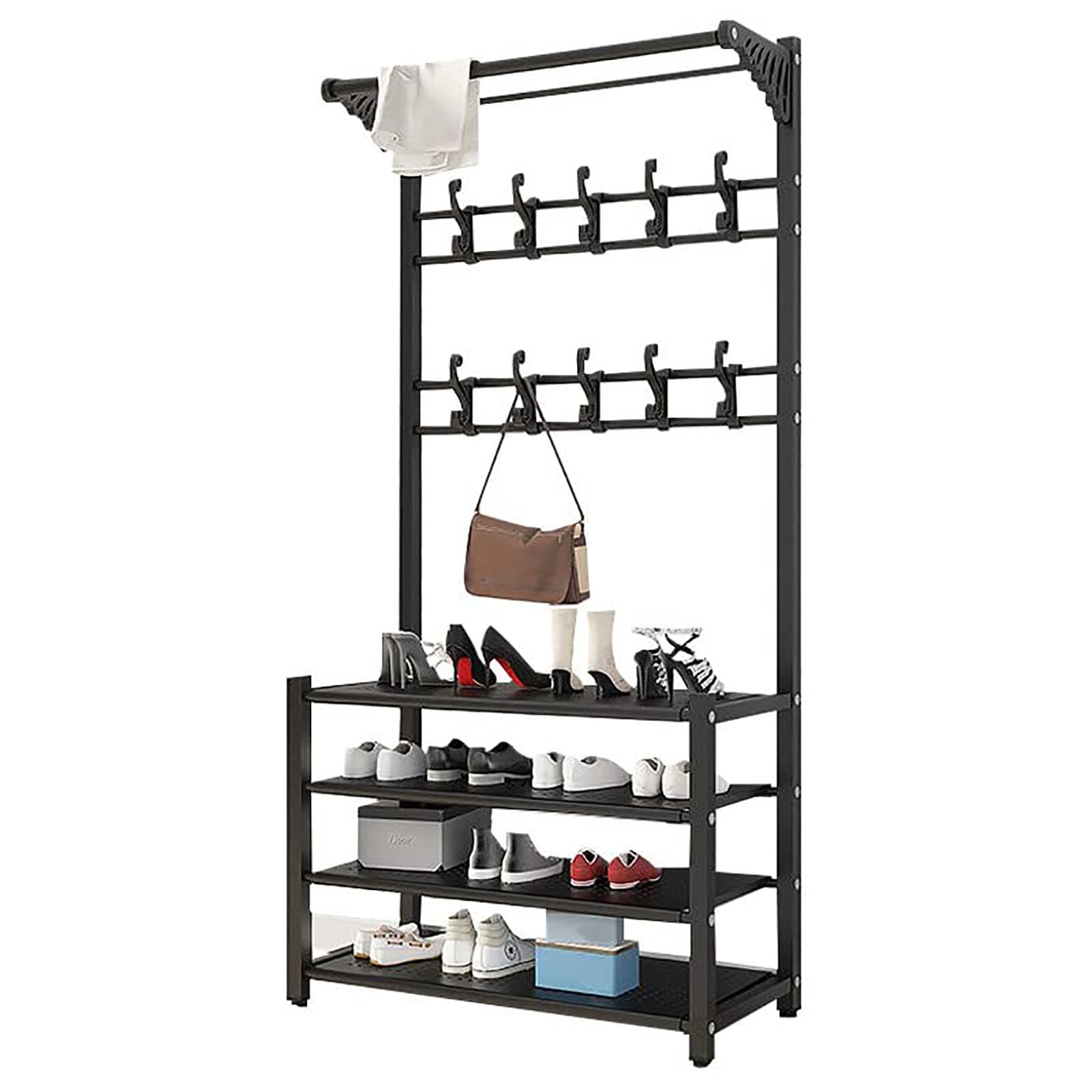 Porte-manteau sur pied multifonctionnel stable et facile à assembler pour la maison