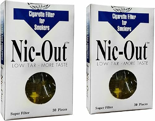 Paquete de 2 filtros de cigarrillos Nic-Out - Alternativa para dejar de fumar (60 filtros)