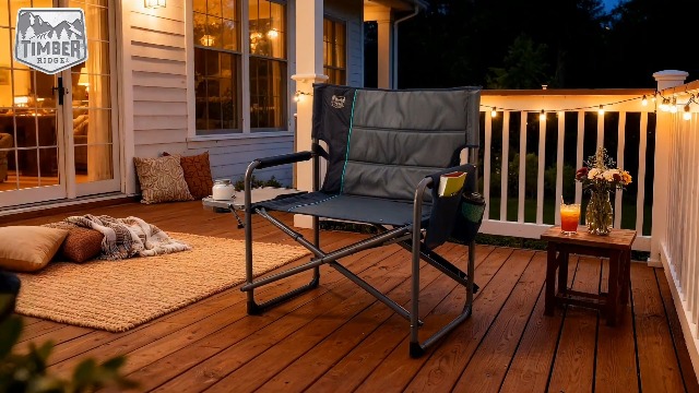 Amazon.com: TIMBER RIDGE XXL Director's Chair – Heavy Duty Folding