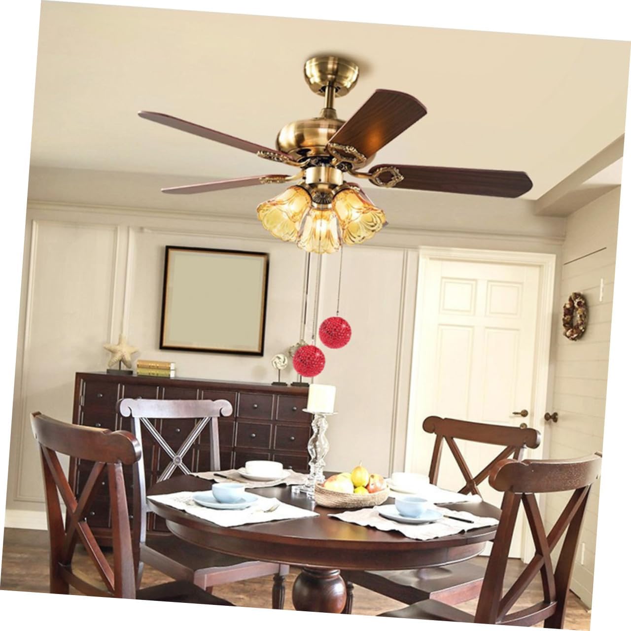 Gadpiparty 3sets Rhinestone Ceiling Fan Pull Chain Lamp Hanging Chain Decor Easy to Install for Light Fixtures and Ceiling Fans