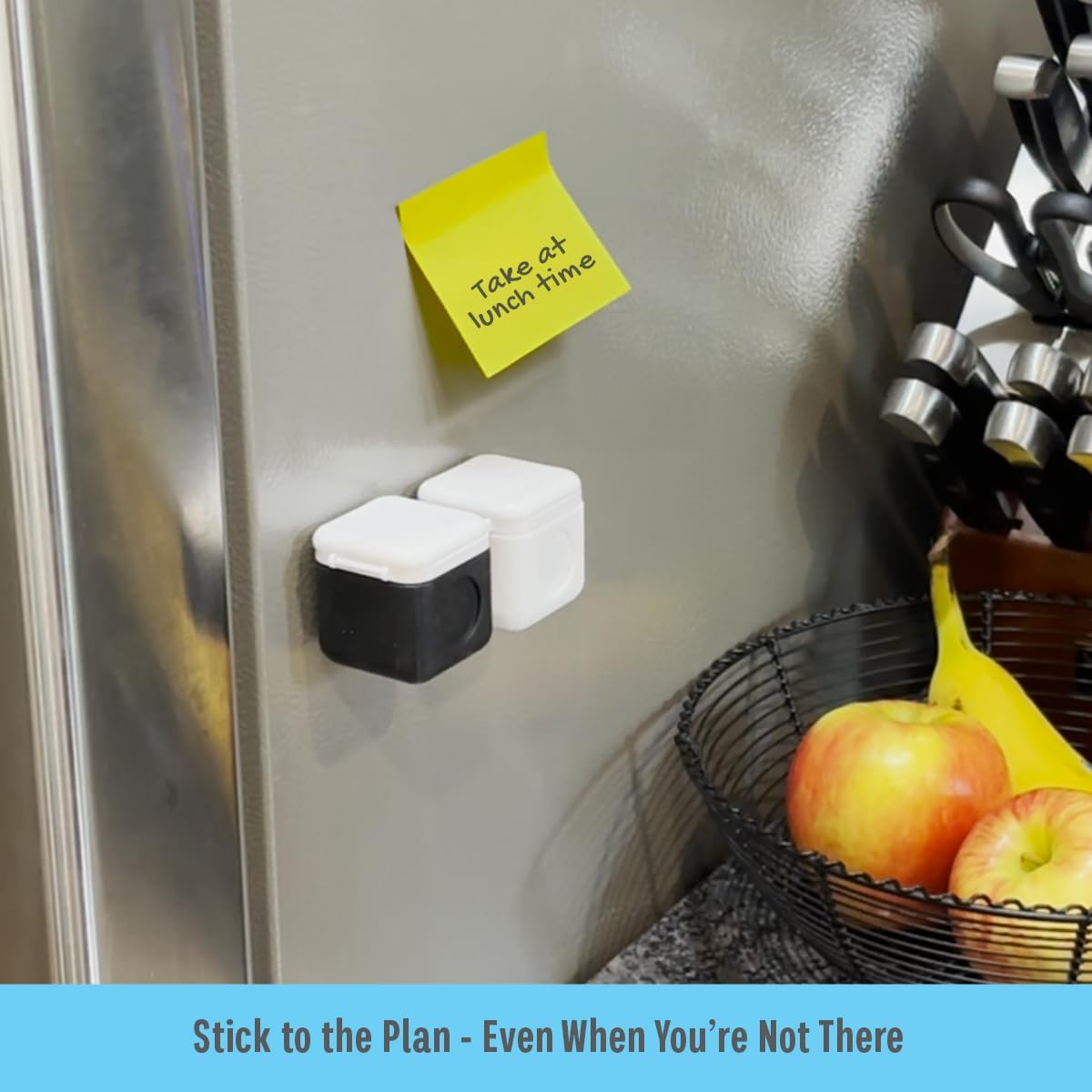Equadose Magnetic Silicone Storage Container, Fridge-Mountable, Black image 3