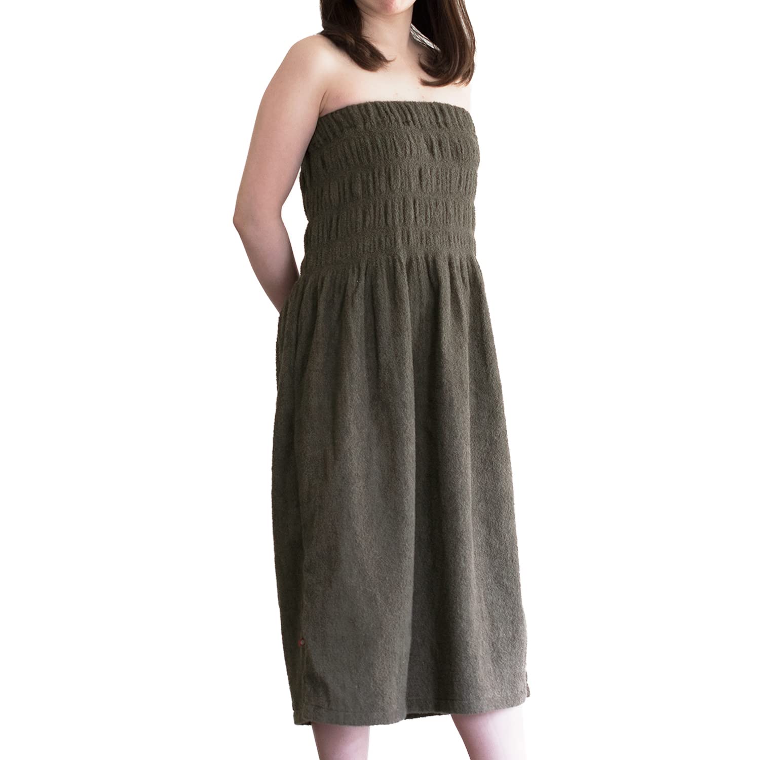 Bloom Imabari-made Wrap Towel Jupe, Adult Size 35.4×51.2 inches, Rolled Towel, Spa Gown, Bath Robe, Absorbent, Quick Drying, Made in Japan (Ash Brown) a.ラップタオル 4. Ash Brown