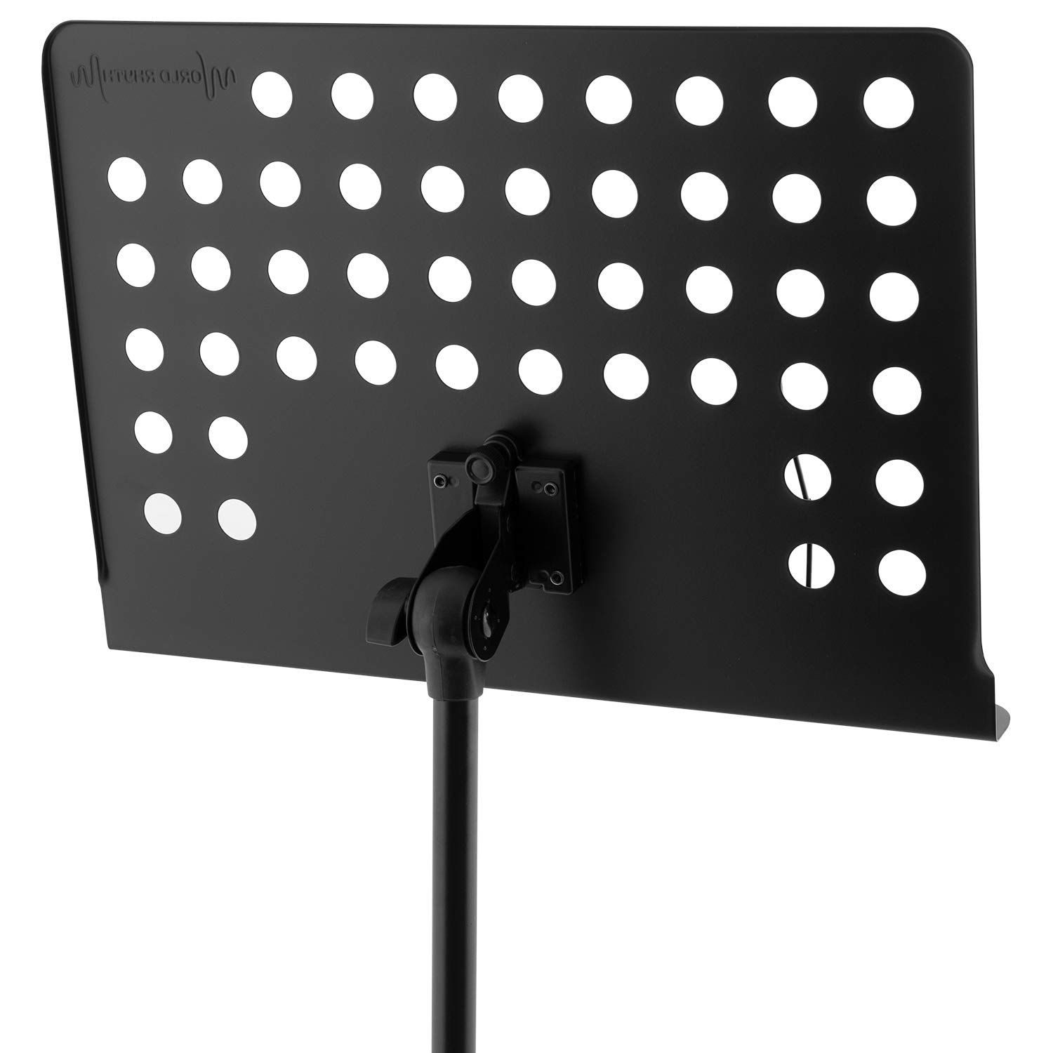 Soporte de música orquestal World Rhythm - Soporte para partituras de altura ajustable con retenedores de página y base de trípode | Soporte para partituras de altura ajustable con retenedores de página y base de trípode