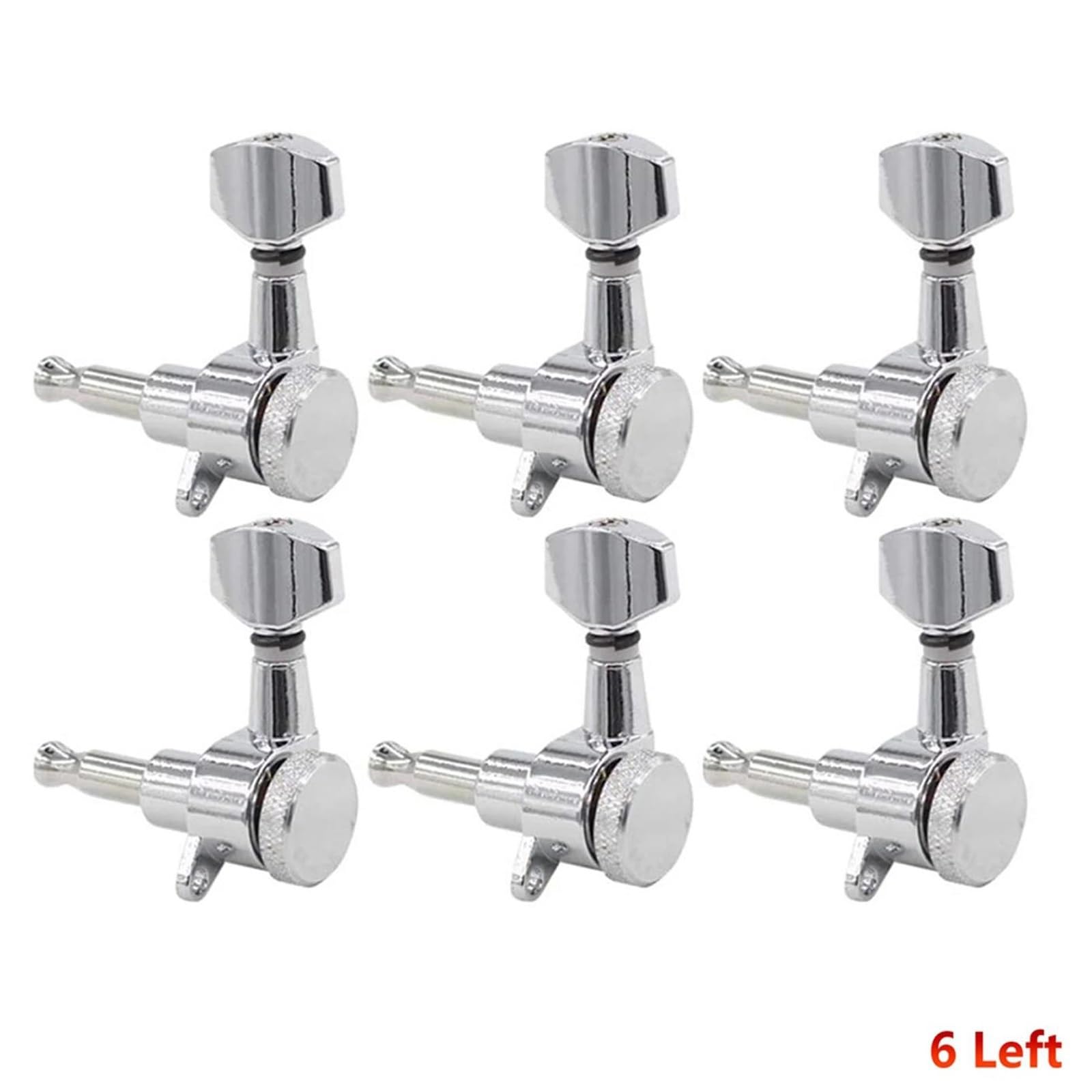 Elektrische Gitarre Locking Tuner Mechanik 6 Stück Stimmwirbel Set Chrom Metalllegierung for akustische E-Gitarren(6L)