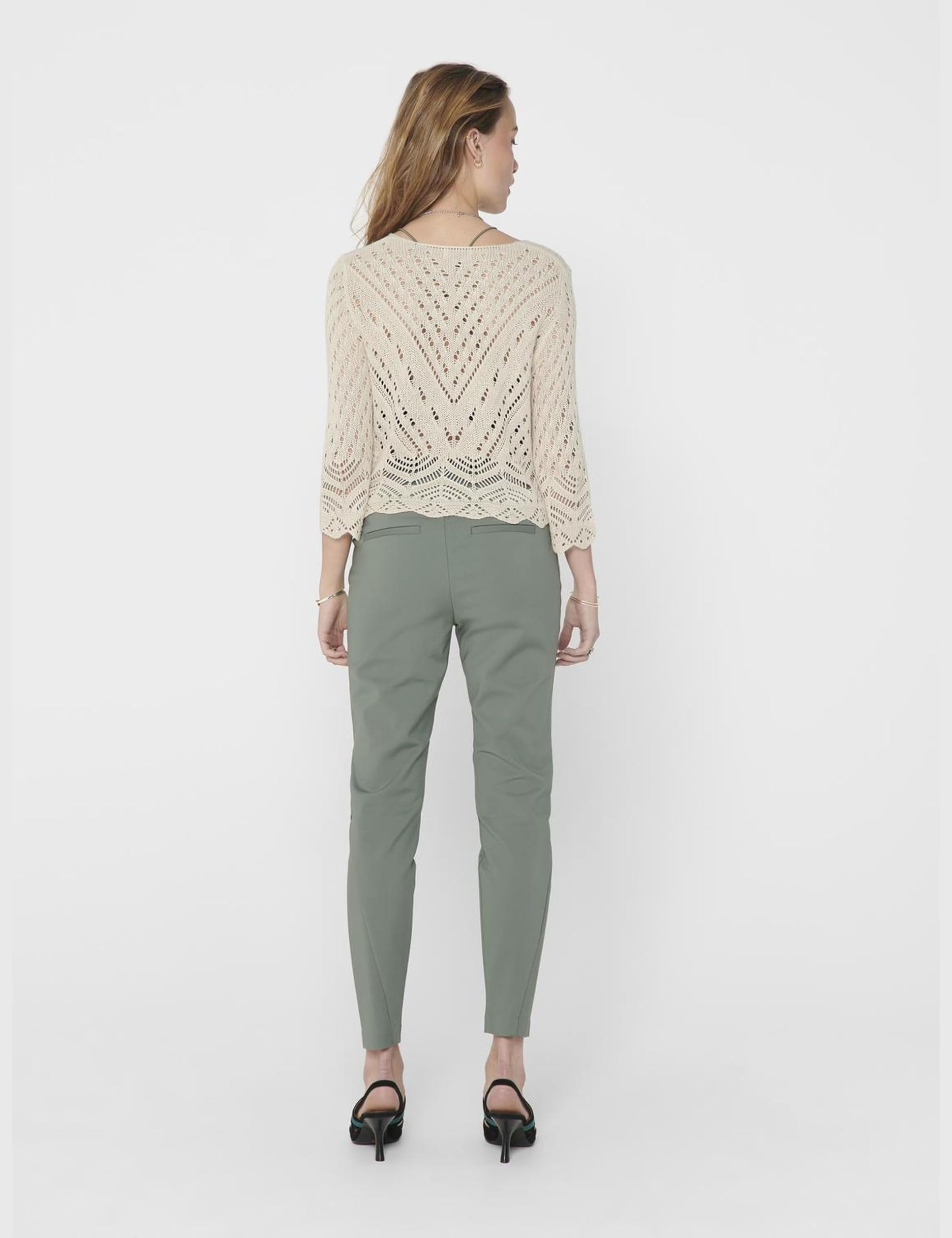 JDY Jdynew Sun 3/4 Cropped Pullover Knt Noos Camicia a V all'Uncinetto Donna (Pacco da 1)