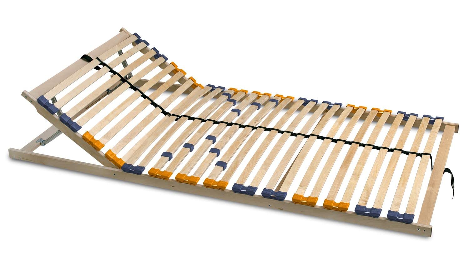 Coemo Partner-Set 2 x Lattenrost MULTIRA 80 x 200 cm 7-Zonen 28 Leisten Kopfteil und Härtegrad verstellbar