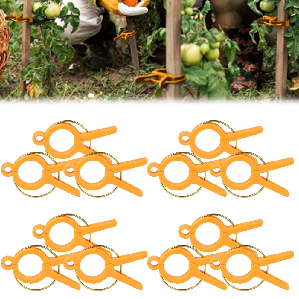 Pflanzenclips, 2025 Upgrade, Pflanzenstütz-Clips, wiederverwendbare Gartenclips, gesicherte Kunststoff-Pflanzenclips, Tomaten-Spalier-Clips, Pflanzenranken-Befestigungsclips für Kletterpflanzen
