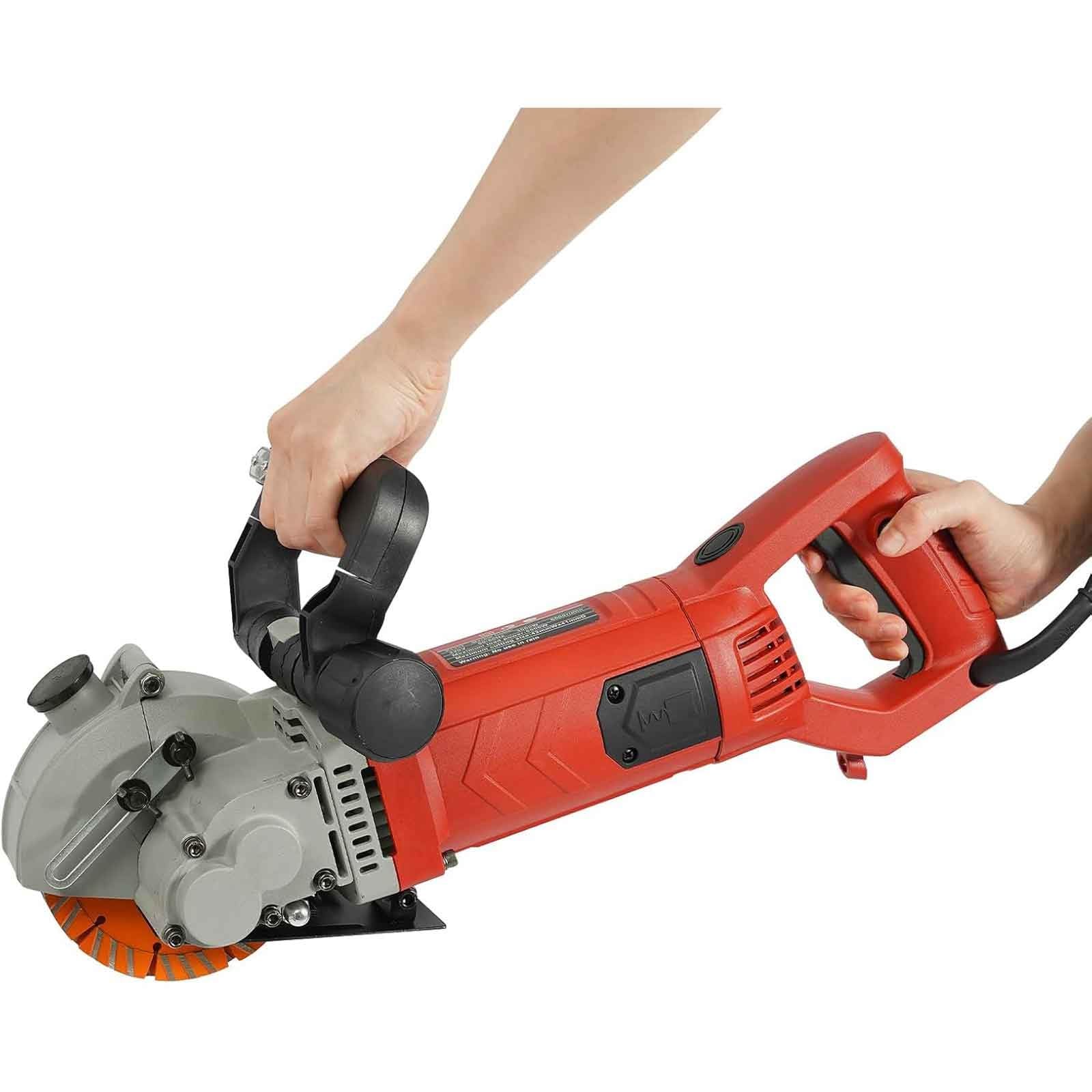 Rainureuse murale électrique 5800 W avec double dépoussiérage et lames 115 mm
