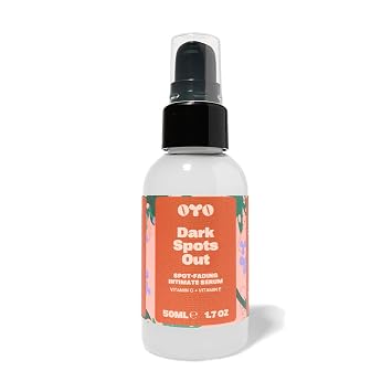 Dark Spots Out by OYO Dark Spot Remover for Bikini Area, Underarms & Intimate Skin, Vitamin C + Niacinamide Brightening Serum for Sensitive Skin, 30 mL