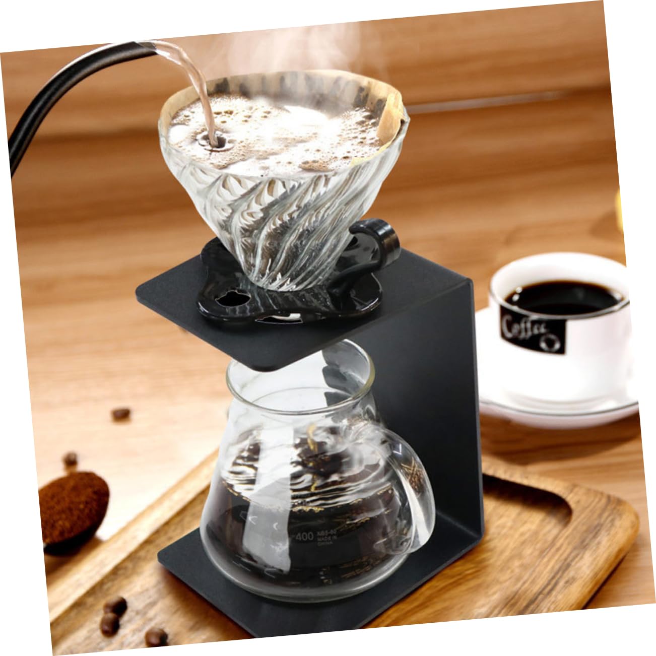 Angoily Standbehälter Zum Aufstellen Des Filtertrocknerständers für Den Kaffeetropferhalter Kaffeezubehör Filtertassengestell