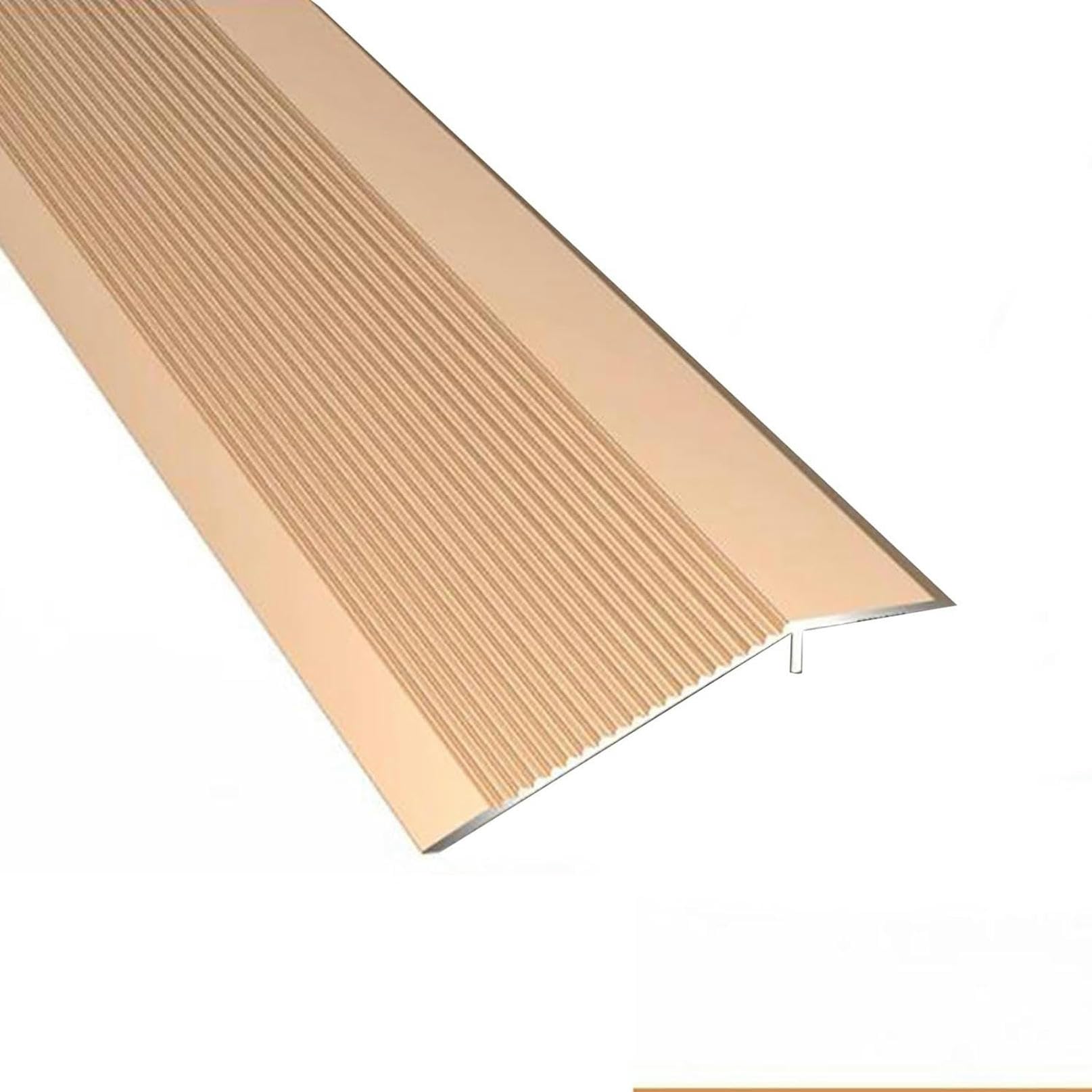 LGEOELIAS Floor Transition Strip Floor Cover Strips Self Adhesive Flooring Transitions Laminate Floor Strip Flooring Reducer, Suitable for Doorways Threshold Ramp Tile Laminate, Bridge The Height