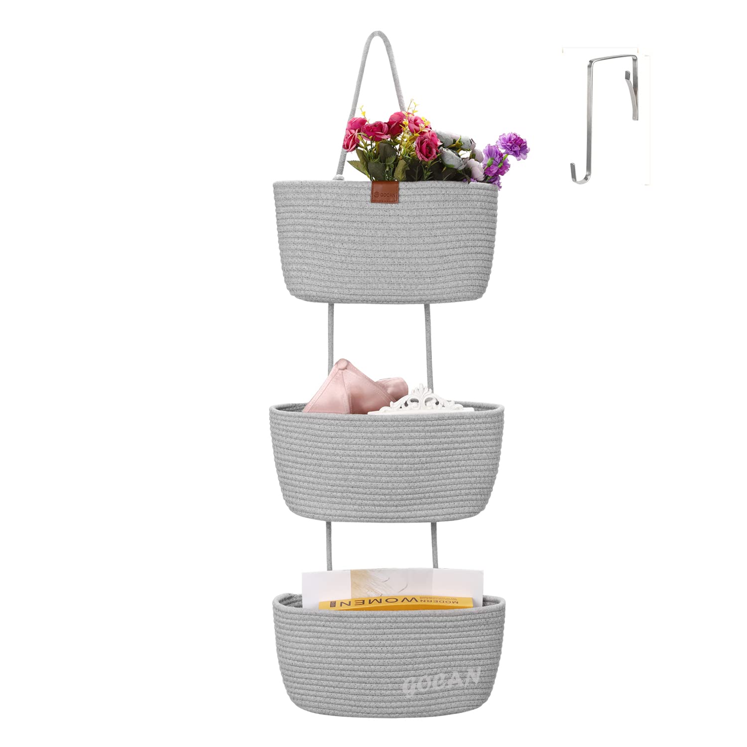 Buy GOCAN Hanging Storage Baskets Over The Door Hanging Basket, 3Tier