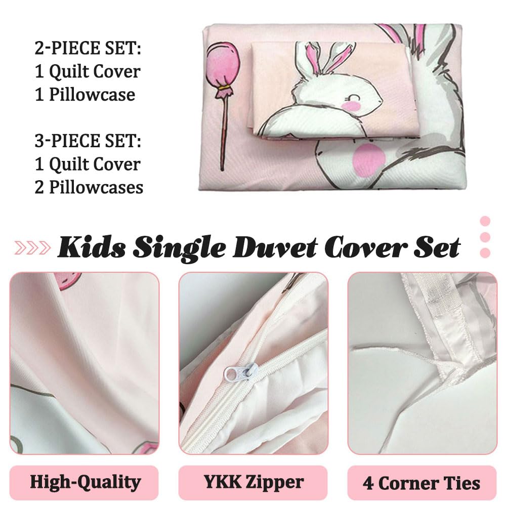 ENEN Housse de Couette Enfant, Parure de Lit Enfant + 1/2 Taie d'oreiller, Motif de Dessin Animé 3D, Polyester, Housse Couette Ado Garçon Fille (Dinosaure,220x260cm+65x65cm)