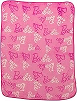 Vista 1 de Barbie Ropa de cama para niños, cobija súper suave de toque sedoso, 40 x 50 pulgadas, (Producto con licencia oficial) de Franco