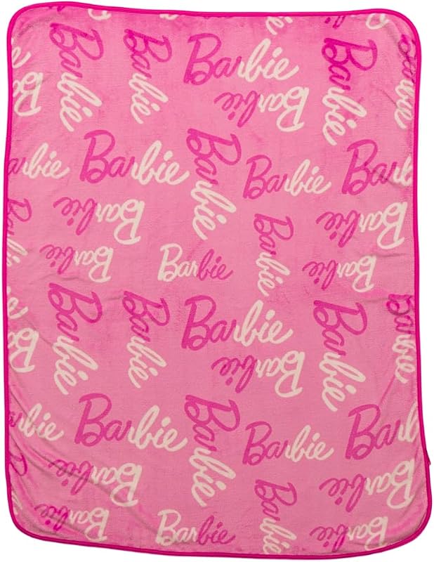Barbie Kids Bedding Super Soft Cozy Silk Touch Throw, 40 in x 50 in, (Officially Licensed Product) By Franco