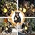 GIGALUMI Solar Garden Statues Loving Bear Figurine Lights for Outside, Yard Decorations Outdoor, Garden Decor Unique Birthday Housewarming Gifts for Mom, Women, Black