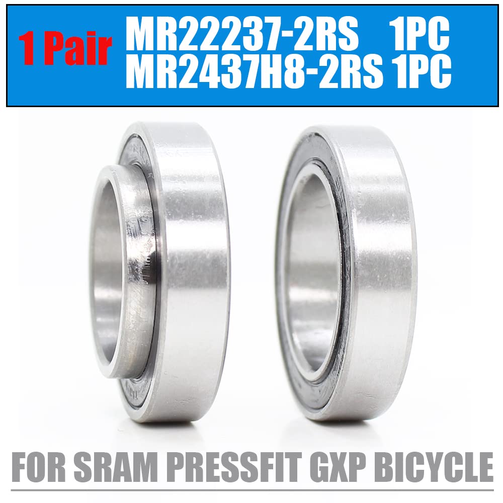 2PCS Bearings Wheel Set for SRAM Pressfit GXP Bicycle Bottom Bracket Repair Parts MR22237 MR2437H8 24 * 37 * 8mm 22.2 * 37 * 8 * 11.5mm