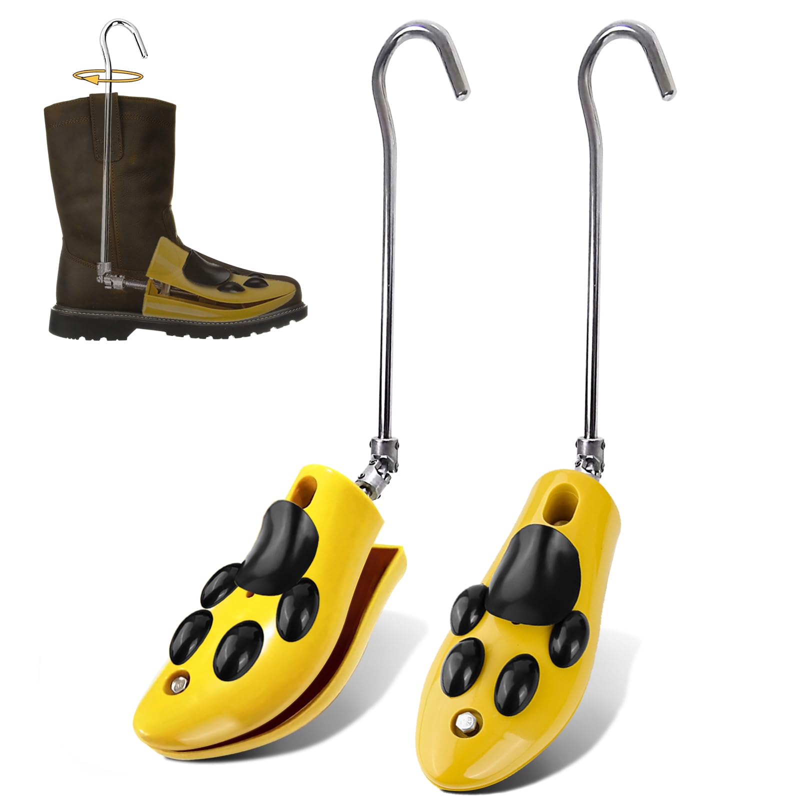 Boot Stretchers for Cowboy Boots, Shoe Stretcher Men for Wide Feet, Adjustable Shoe Expander with Crease Protectors