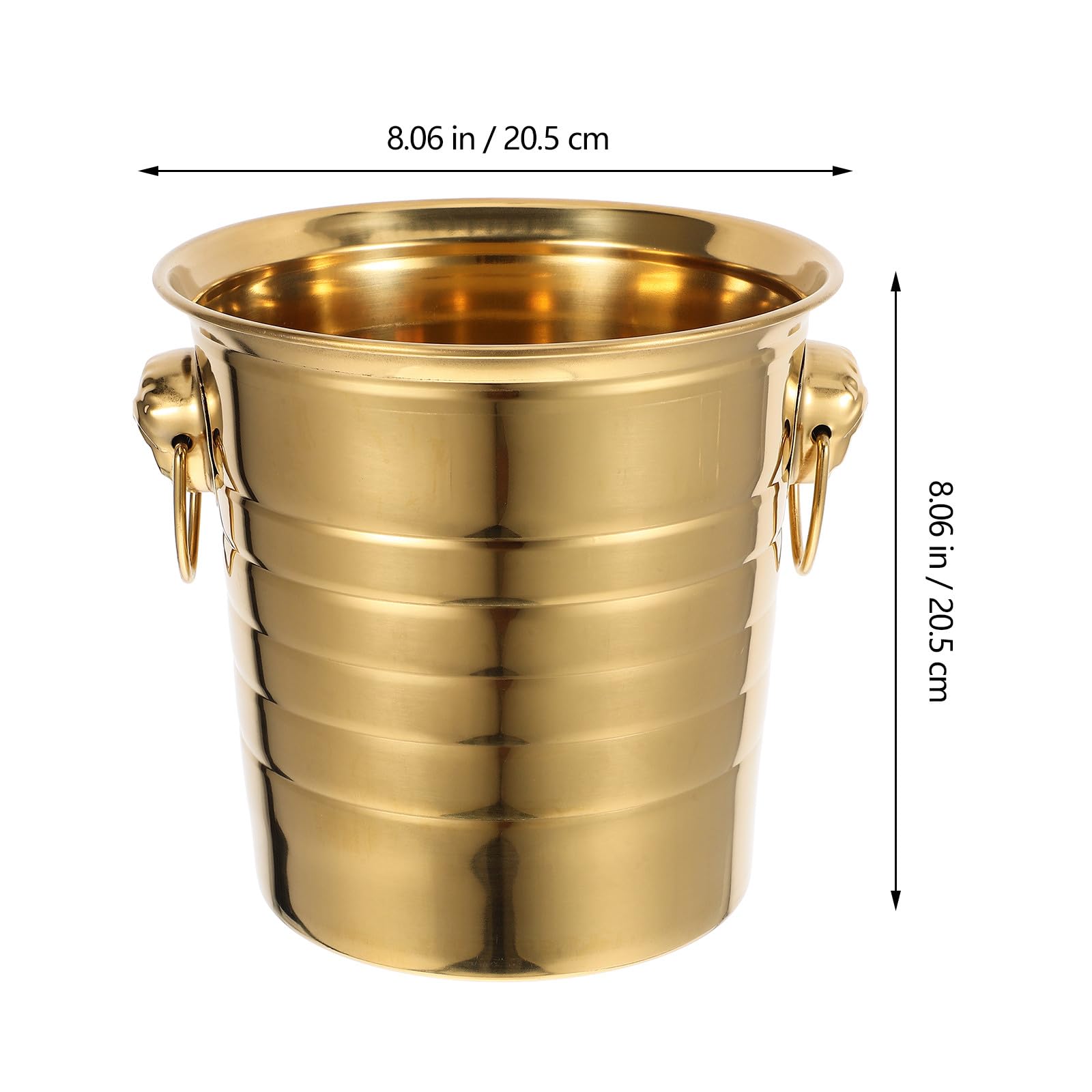 Secchiello per Ghiaccio in Acciaio Inox 5L Testa di Tigre Spessa Secchiello per Ghiaccio da Bar Rinfrescante per Birra e Vino per Feste e Uso Quotidiano