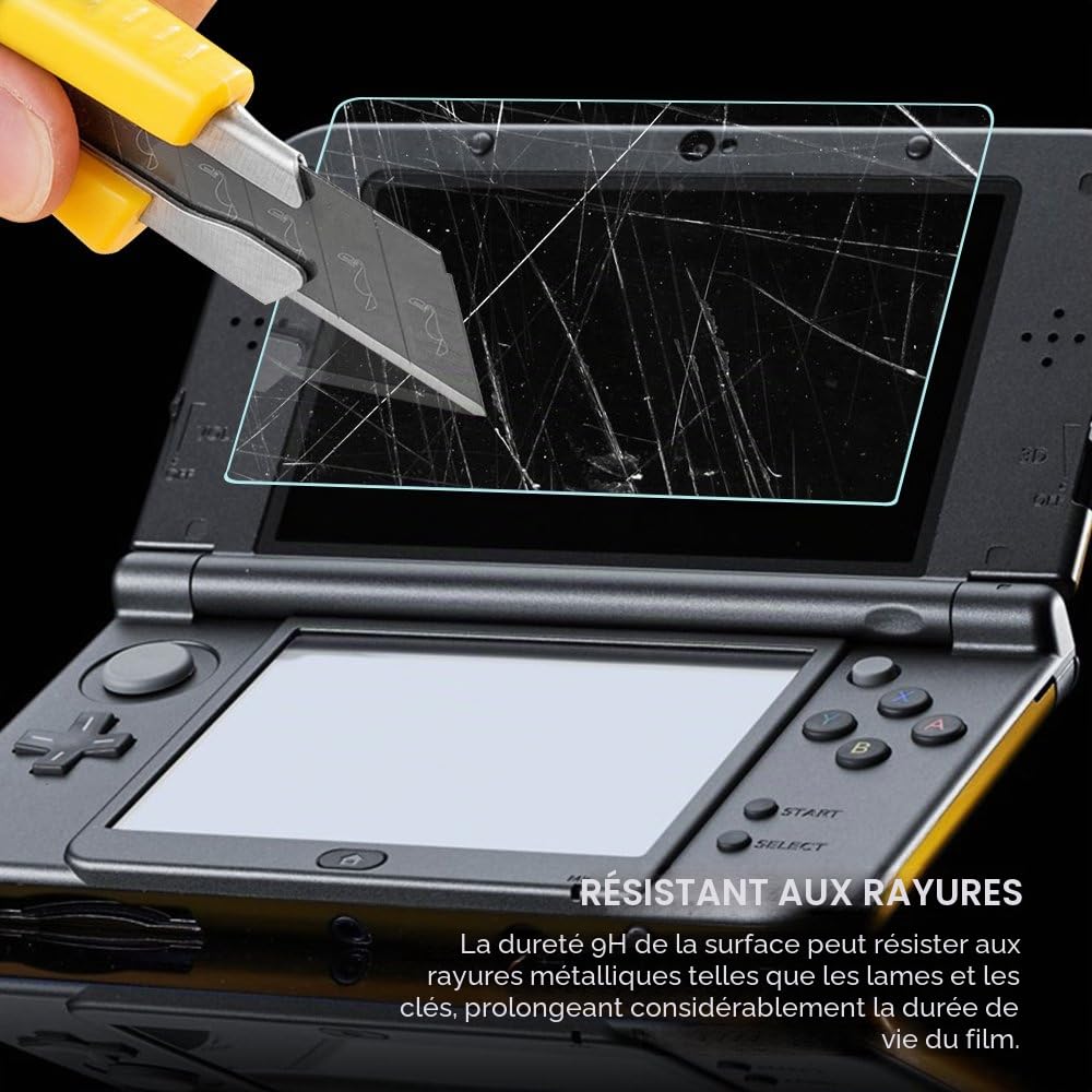 Étui de Protection pour Nintendo New 3DS XL avec Film de Protection d'écran, AFUNTA 2 Protecteurs en Verre Trempé pour Écran Supérieur et Films en Pet pour Écran Inférieur, 1 EVA Housse de Transport