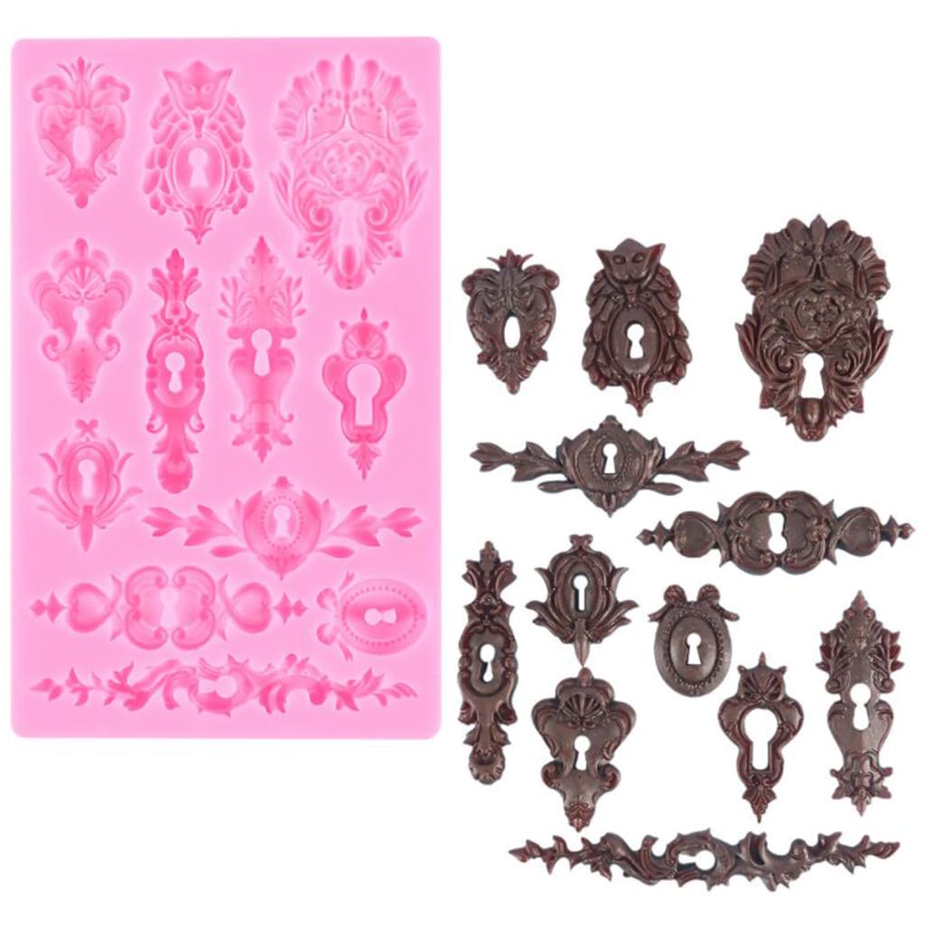Jazuaiao Embossed Pattern Chocolate Candy Sugar Craft Mold Silicone Soap Mold Household Molds Cake Molds for Baking