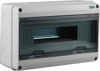Clear-Cover Waterproof Circuit Breaker Box, Ip65 Rated, Plastic Construction, Designed For Indoor & Outdoor Use, Suitable For Charger Installations