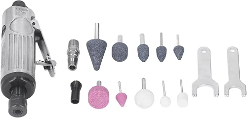 Miniatura 7 de Air Die Grinder Kit, Pneumatic Air Die Grinder, Portable Pneumatic Polishing Grinding Machine for Grinding and Polishing Requirements 22000RPM