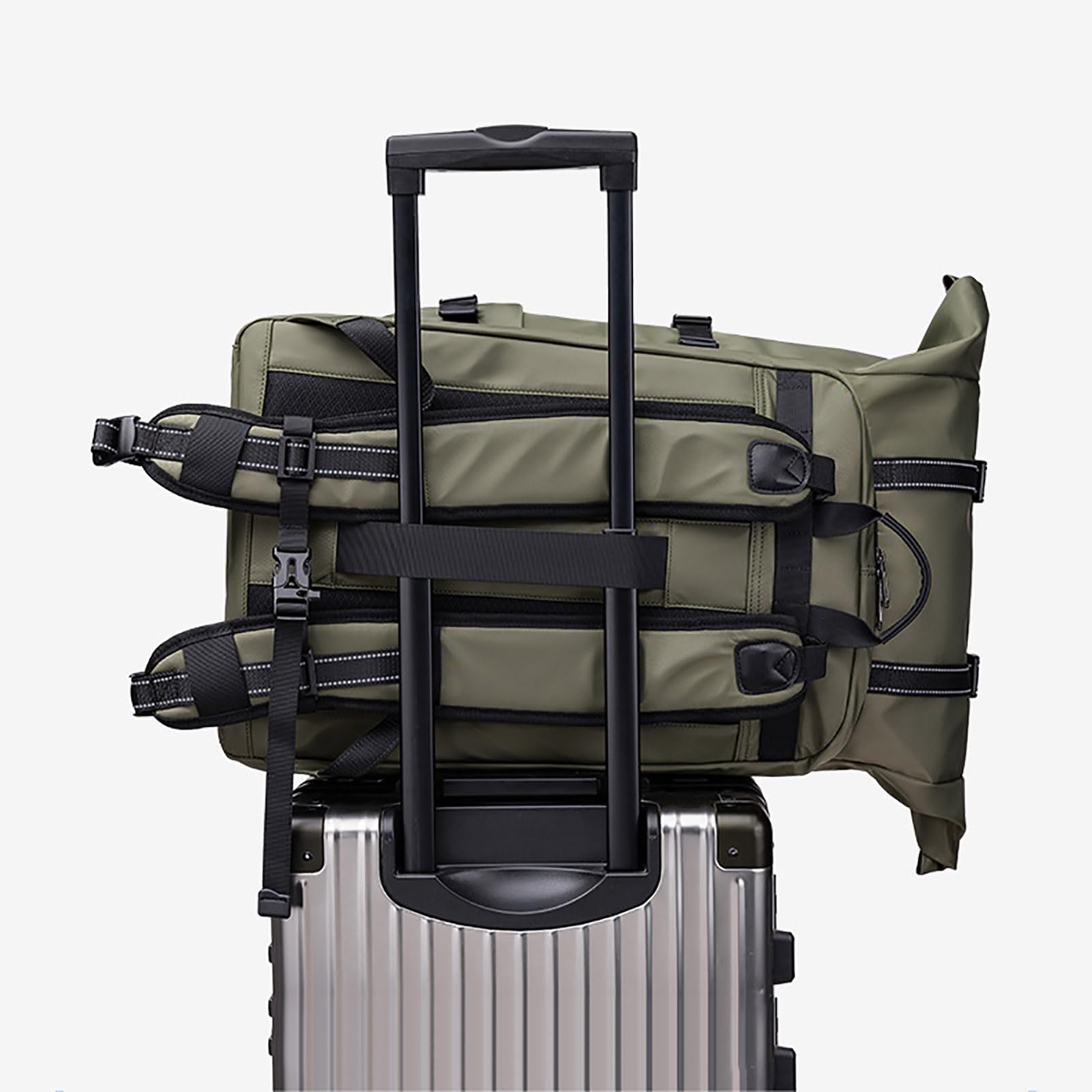TY&WJ Mochila De Senderismo 40L Rolltop Impermeable, Mochila De Viaje con Compartimento para Portátil De 15.6 Pulgadas, Mochila De Trekking Camping Multiusos