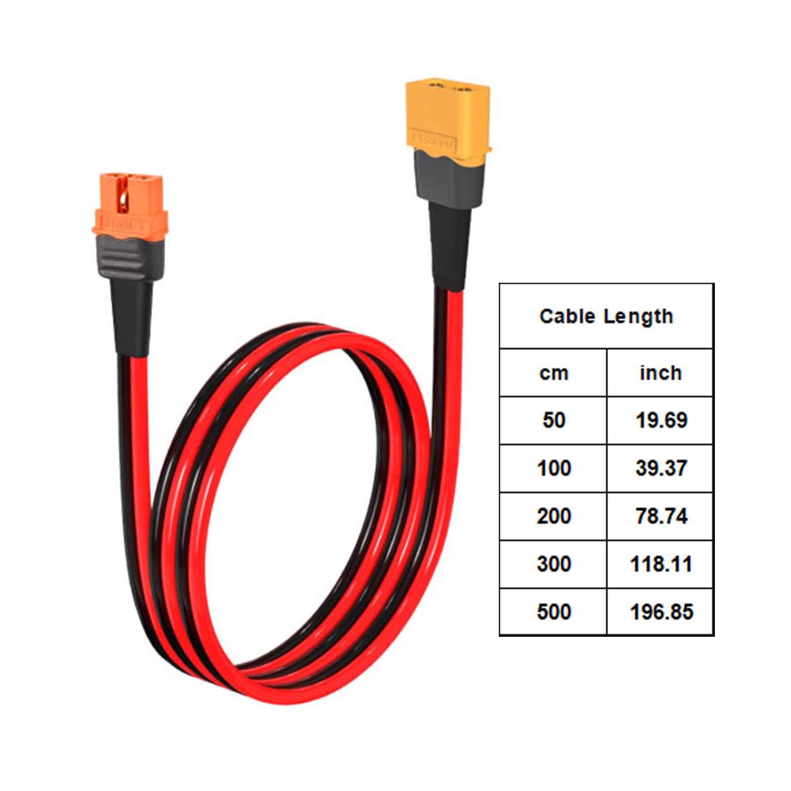 XT60IF - Cable de alimentación de extensión hembra a XT60H macho, 10 metros
