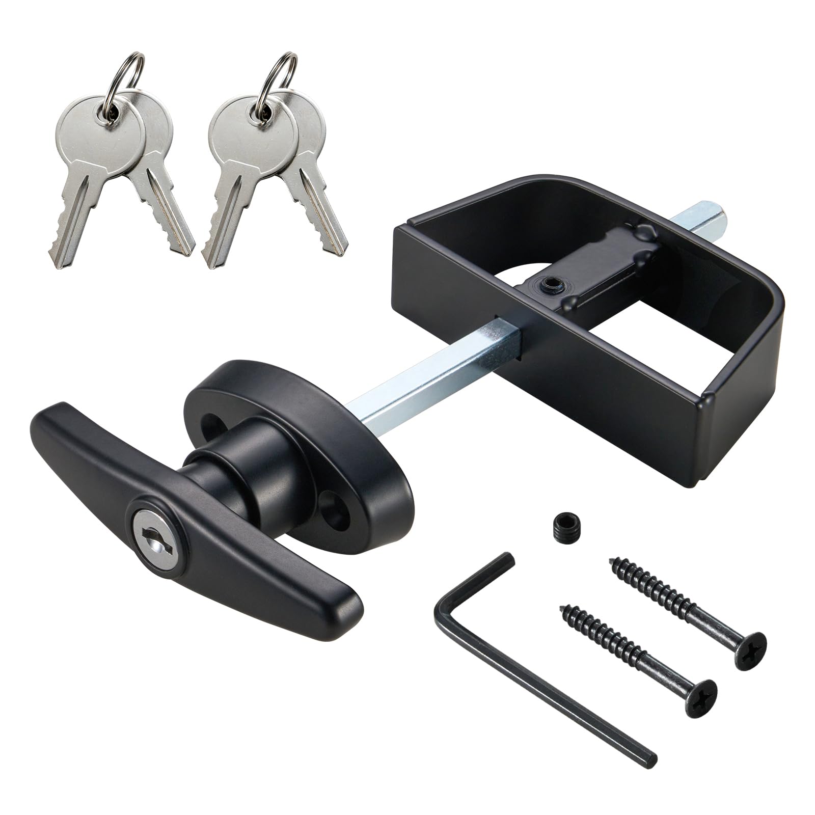 Amazon.com: CZC AUTO Shed Door Latch T-Handle Lock Kit, 5 1/2