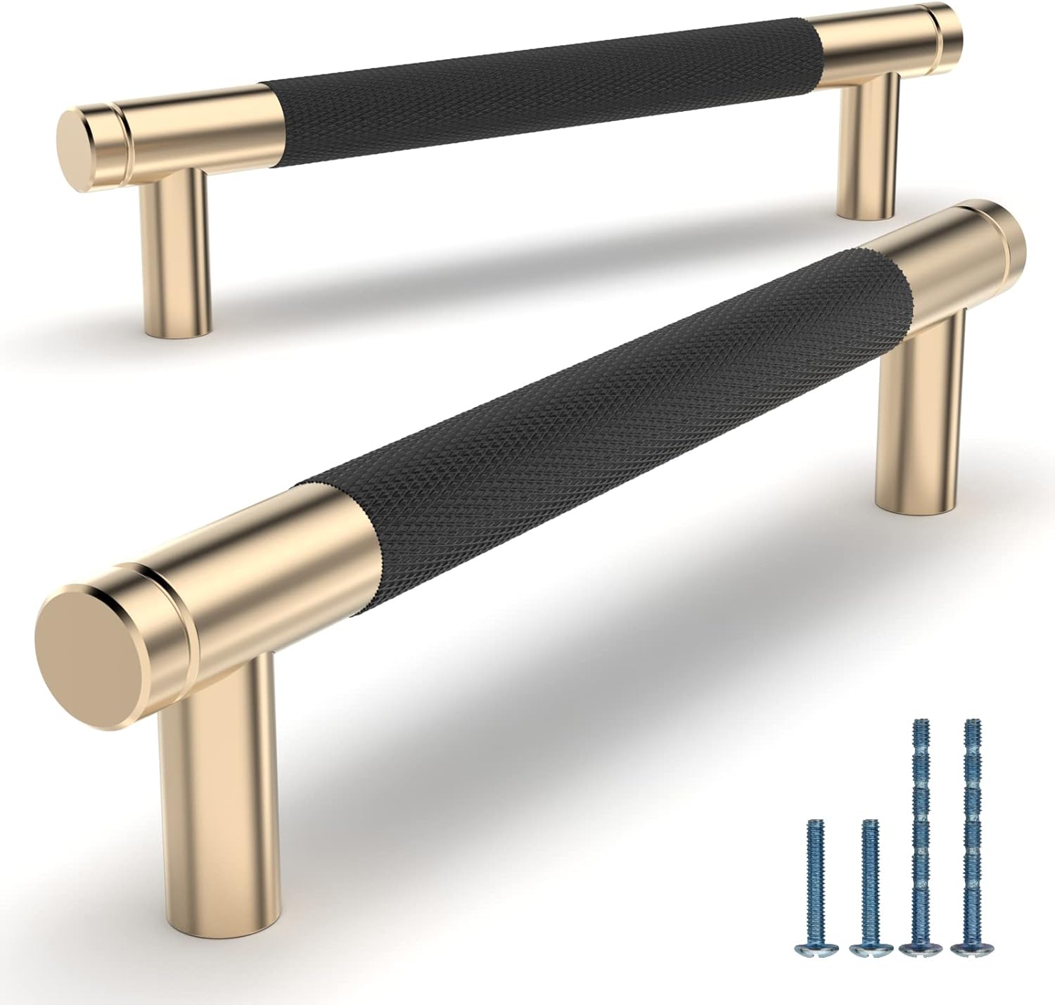 ELEBUILD 10 Pack 5inch Pulls Knobs Aluminum Black