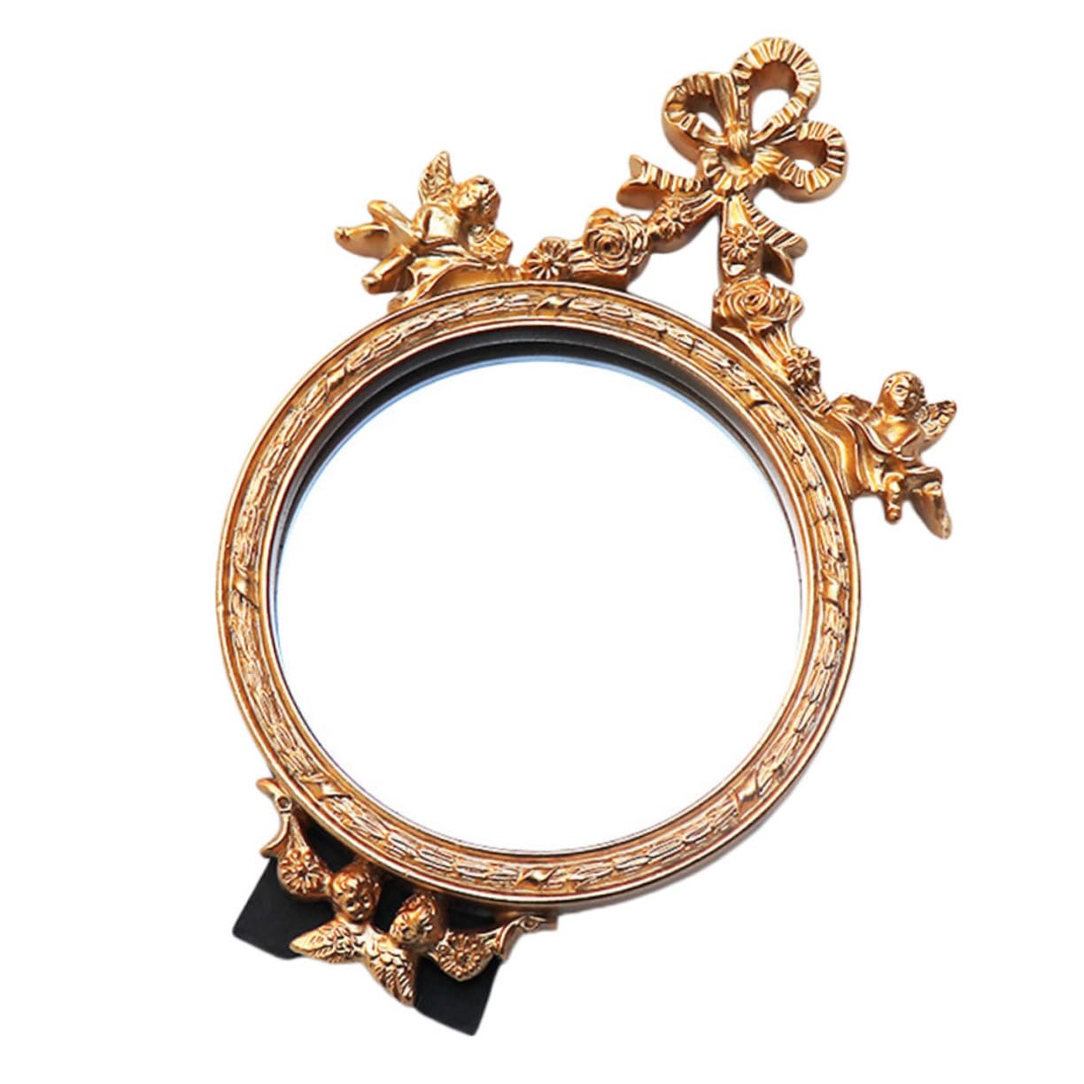 Miroir de maquillage en résine or et verre de bureau pour la maison