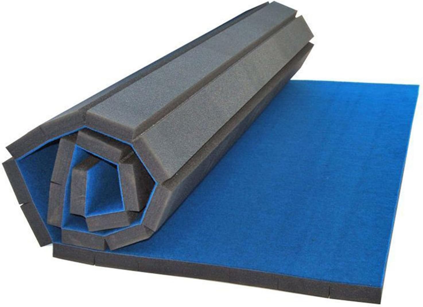 Premium Indoor Gymnastics Track Exercise Mat with Grippy Gym Carpet Top - Sturdy Foam Wrestling Mat for MMA, Cheerleading and Fitness - Roll Out Design for Easy Setup