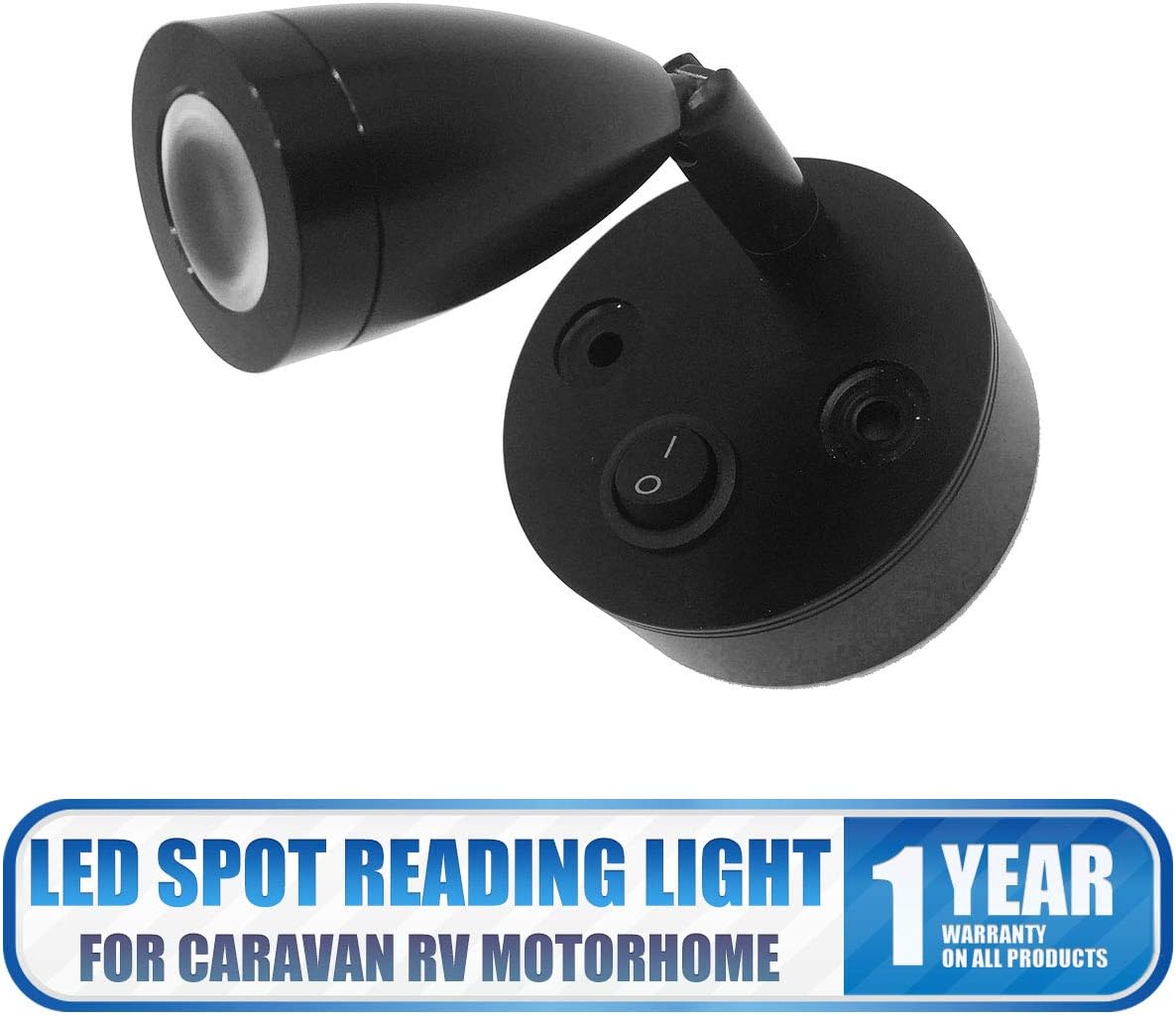 Wall Spot Reading Light Switch Car Camper Van Caravan Boat Warm Interior Light Ceiling Lamp