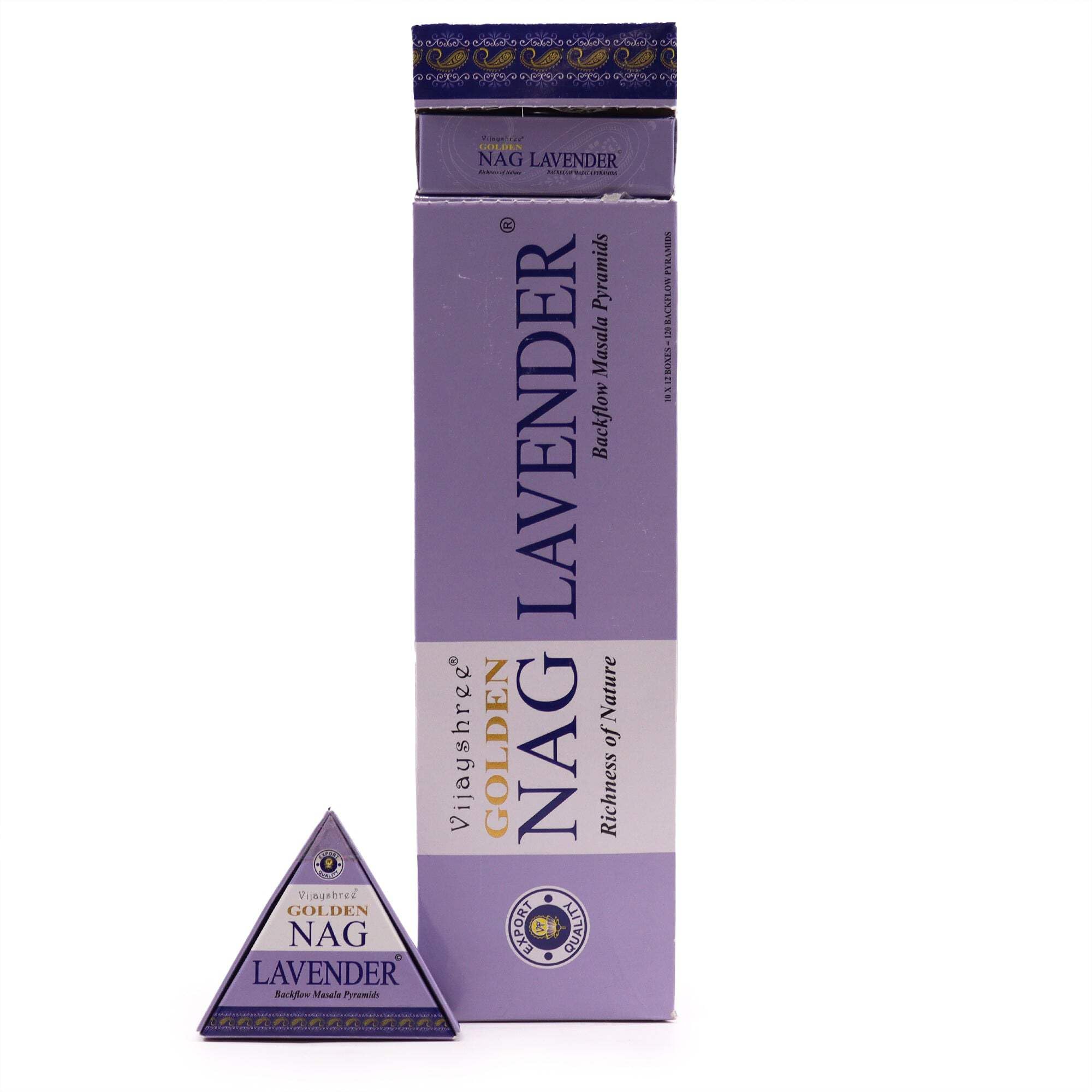 Vijayshree Golden Brown Nag Lavender Backflow Cone Pack Of 12 (Each Contains 10 Backflow Cone, Total 120 Backflow Cone)