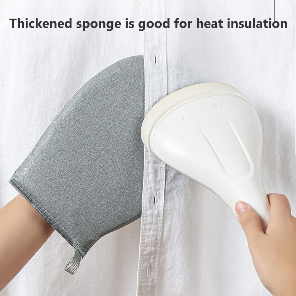 Dioche Garment Steamer Ironing Gloves, Protective Anti Steam Hand Mitten for Steam Iron Steamer Mitt Garment Steamer Accessories for Clothes (Round)