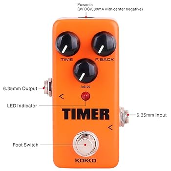 Amazon.com: Guitar Mini Effects Pedal Timer - Digital Delay