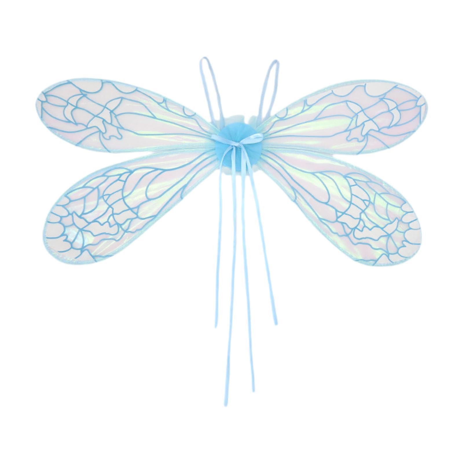 LOVIVER Dragonfly Fairy Wing Soft Practical Costumes Props for Birthday Party Masquerade, Blue — image 1