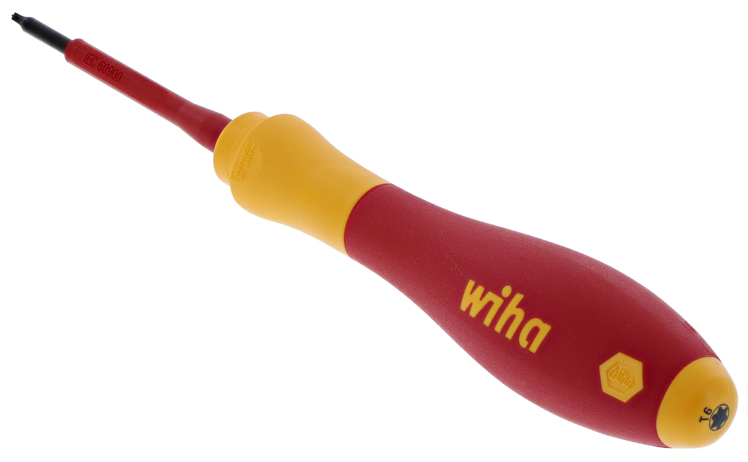 Wiha 32511 cacciavite Torx con manico Softfinish, 1000 volt, T6 x 60 mm