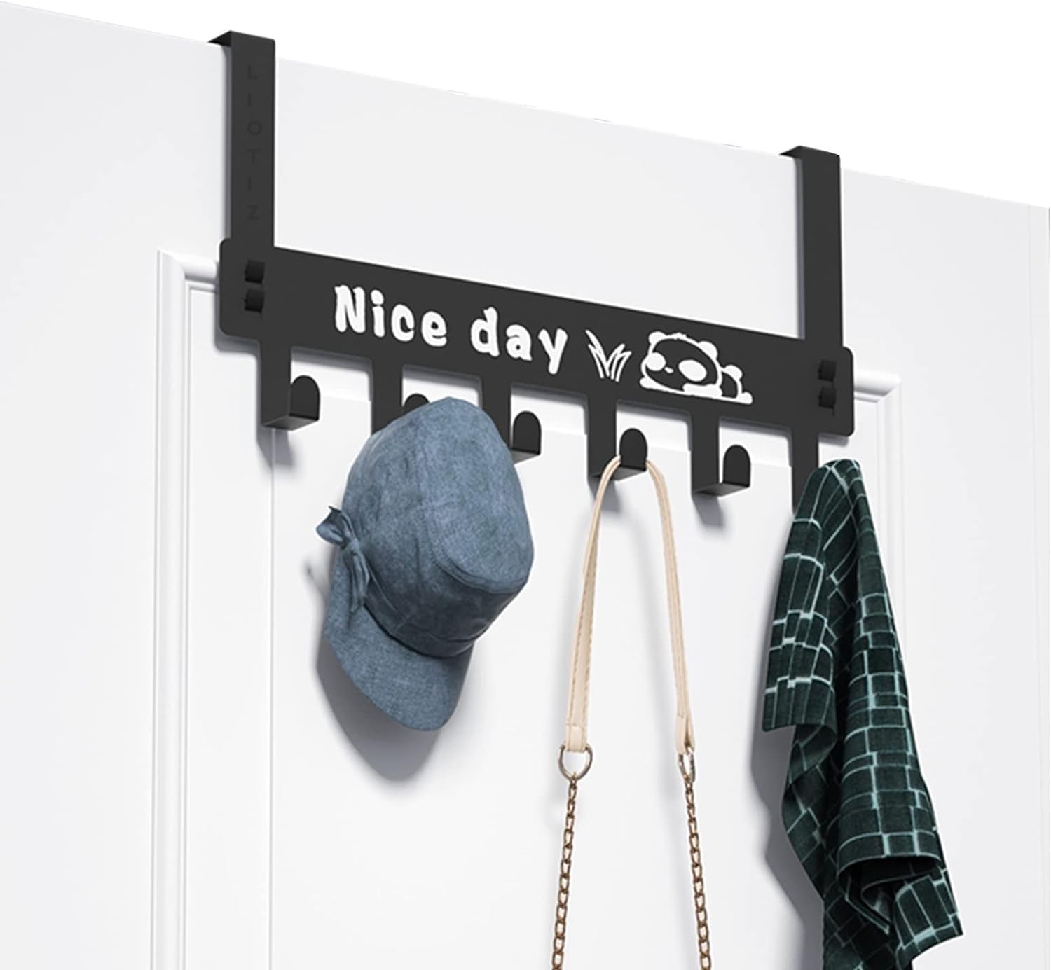 LIOTIZ Over The Door Hook Hanger for Cloth Hanging Hanger for Bathroom Kitchen Tools Hooks Without Drill Door Hanger Matle Black 6 Hook (B0CQ2TJS8L) Amazon Price History, Amazon Price Tracker