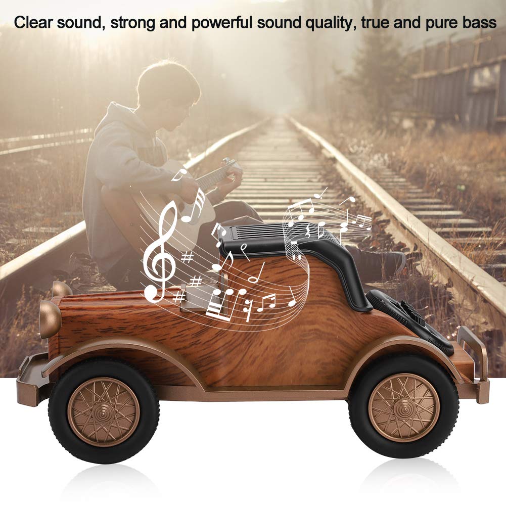 WISENOVO Altoparlante Bluetooth Senza Fili per Auto D'epoca Elegante Cassa di Risonanza Domestica per gli Amanti del retrò, Plastica ABS