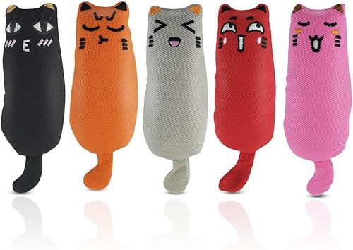 Juguetes suaves para gatos de interior, almohadas interactivas rellenas de hierba gatera, juego de dentición de gatito de peluche, lindo gatito,