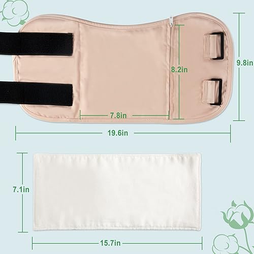 Miniatura 5 de DEROWN Paquete de aceite de ricino, menos desorden, algodón orgánico e impermeable PUL, kit de masaje reutilizable con diseño antifugas