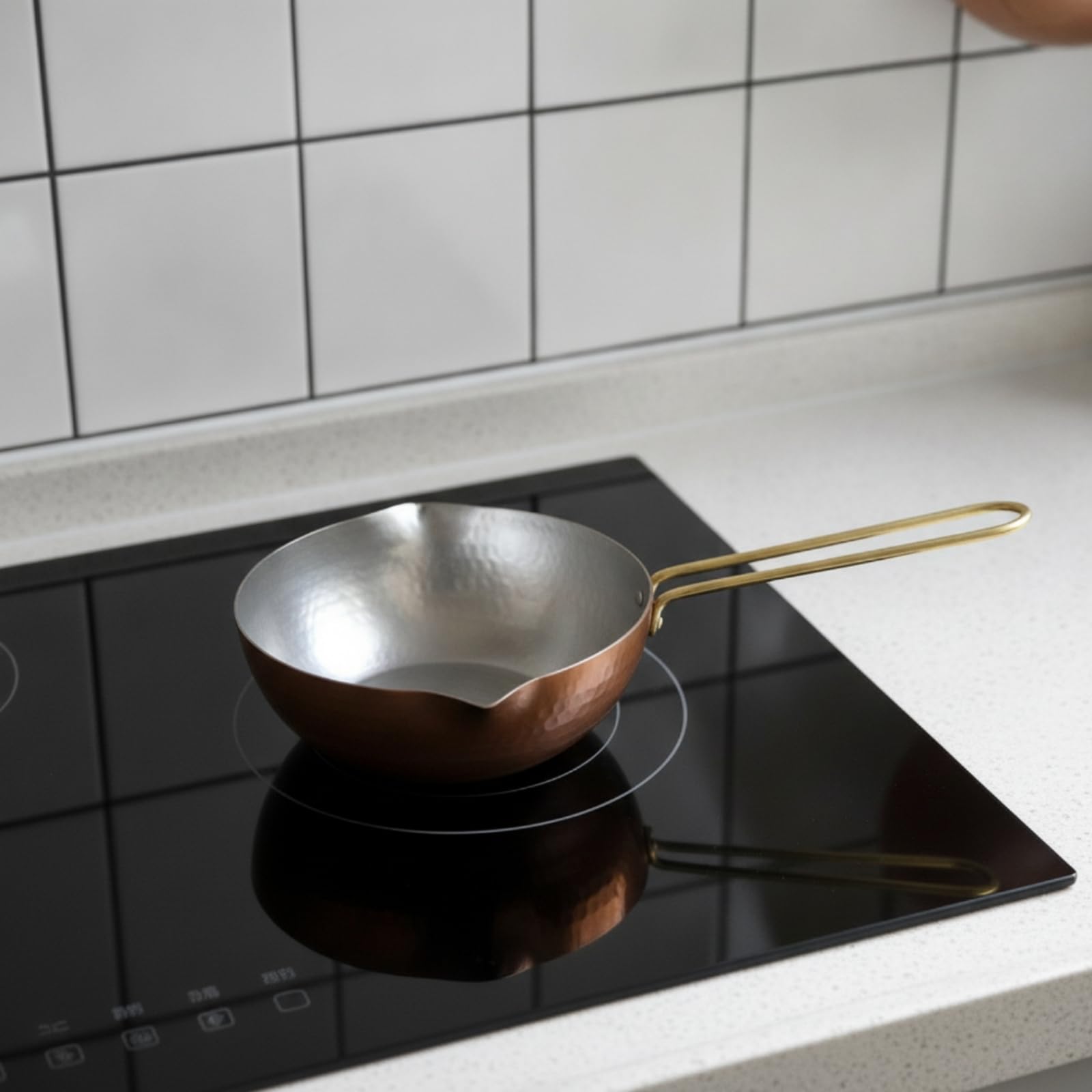 Cazo Verdor Arsanal Olla Leche Calentamiento Uniforme Olla con una Manija para Cocina