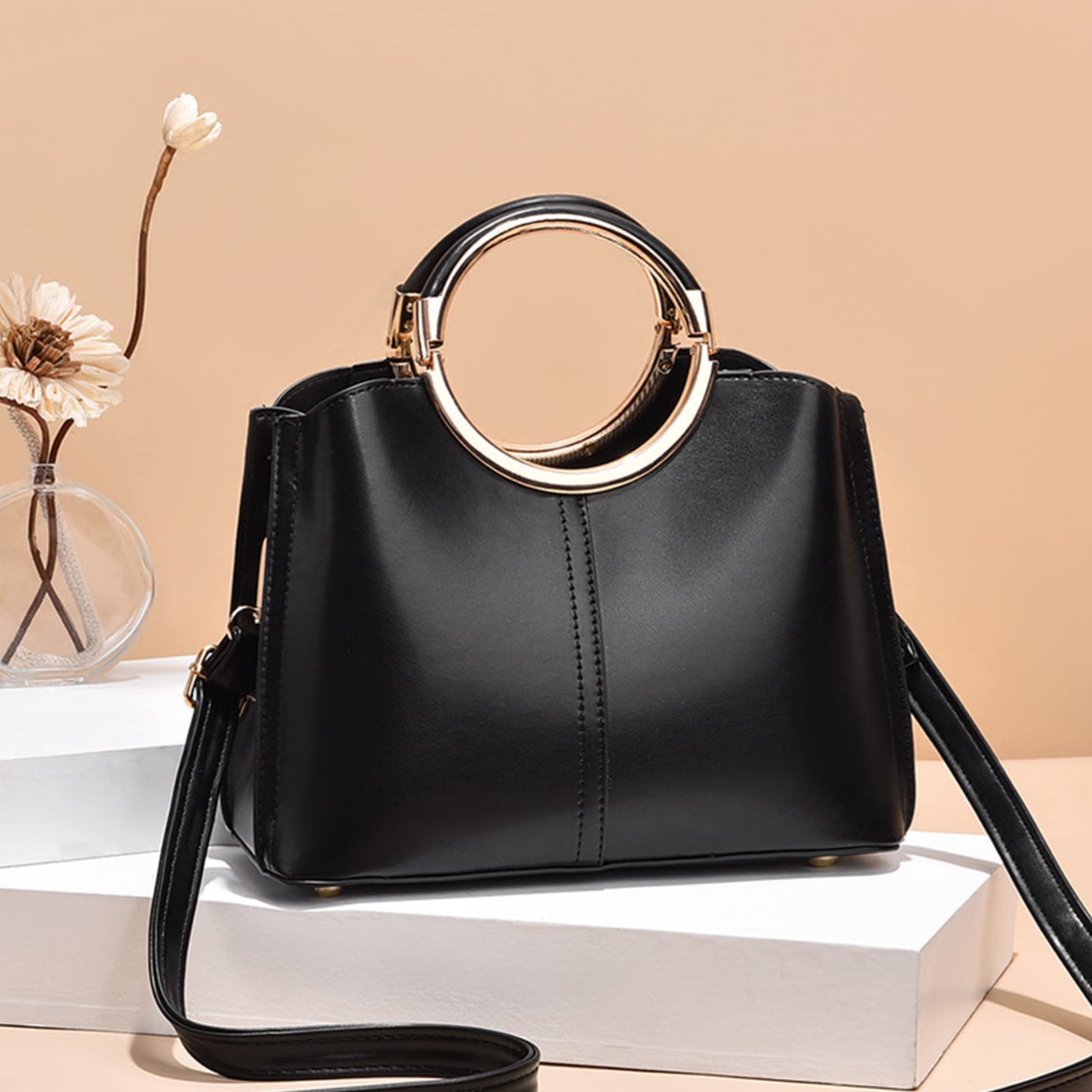 NICOLE & DORIS Borse da Donna Moda Borse a Tracolla Leggero Casuale Pochette Donna Borsa Crossbody Elegante Borsa con Manico Superiore Piccole Borse Tote in Pelle Nero