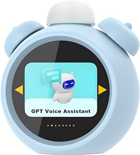 AI Smart Clock for Kid with GPT & Voice Control, Wake up Clocks for Toddlers, Alarm Clock for Kids Boys or Girls,Kids Alarm Clocks with Time Management, AI Toys Gift for Smart Child