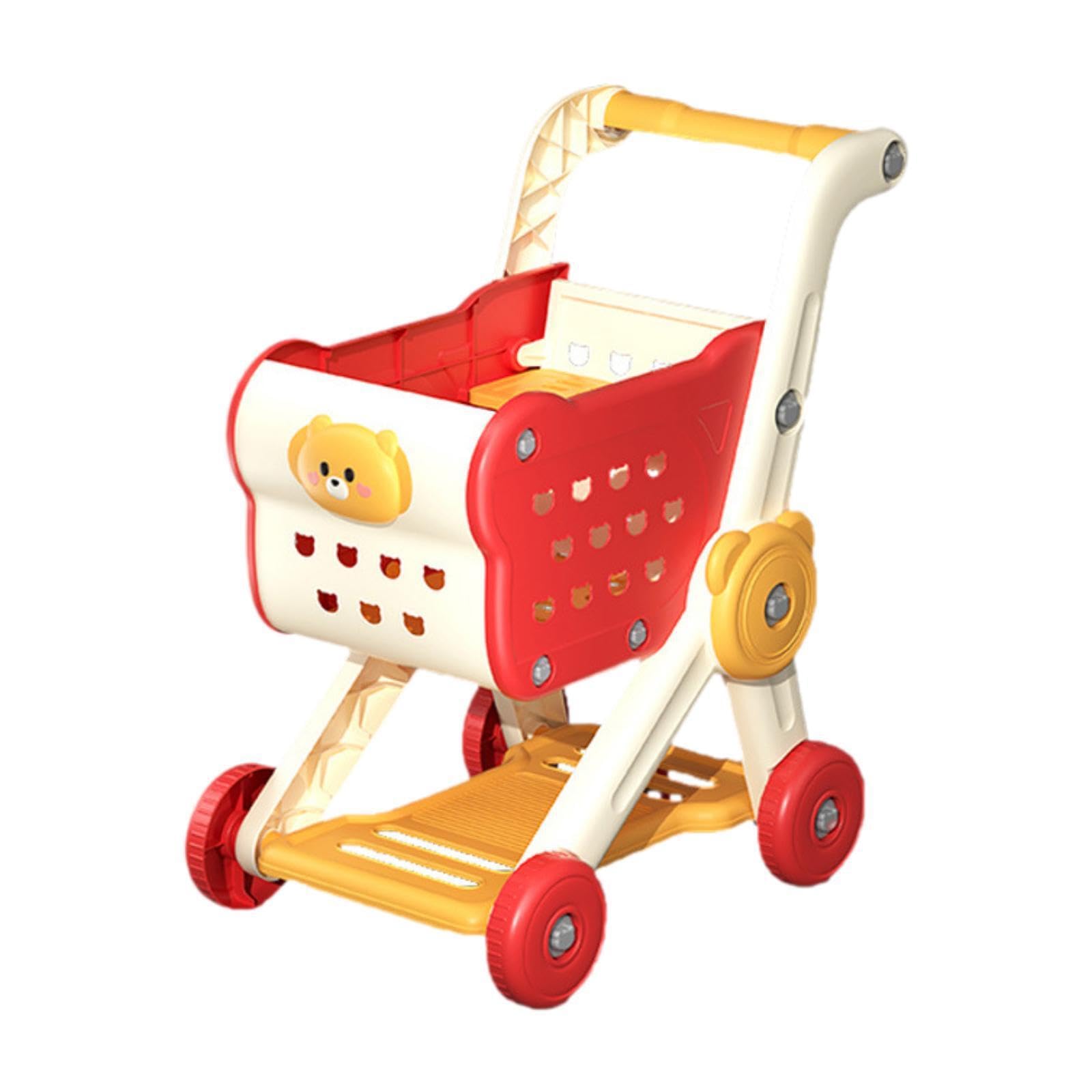 Carrello della spesa Giocattoli per bambini Divertimento educativo Mini carrelli della spesa Esperienza di stoccaggio interattiva Carrello a mano del