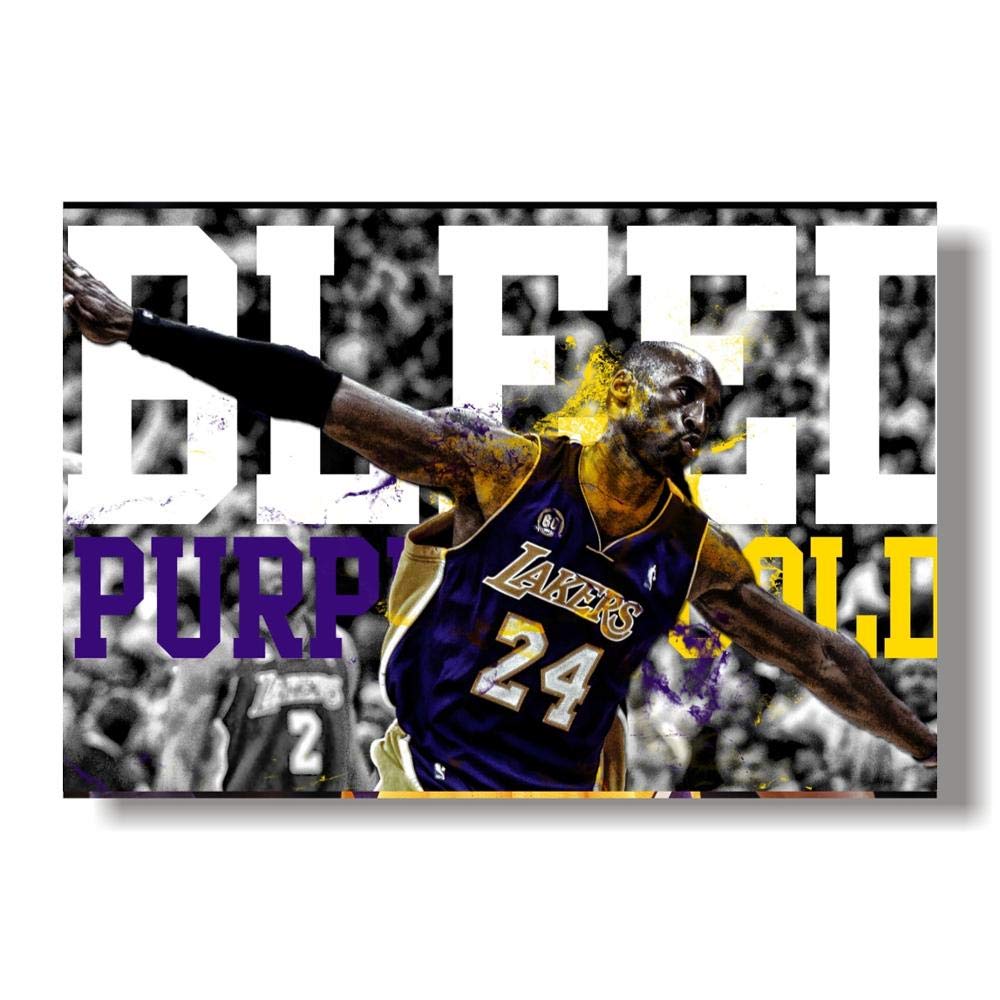 Mengyun Store Kobe Bryant Poster Wall Art Canvas Painting Print Nordic Basketball Player Wall Pictures For Boys Bedroom No Frame B281(50X70Cm)