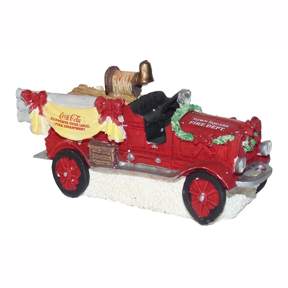 Coca Cola Town Square Collection Holiday "Fire Dept." Truck Figurine