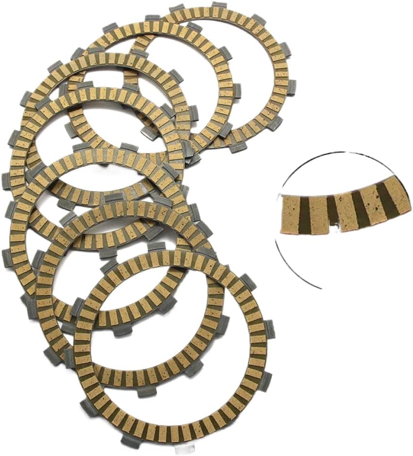 Motorcycle Clutch Friction Disc Plate Kit Compatible with XS650 1975-1979 and YZF R1 1998-2003, Replacement 341-16321-13